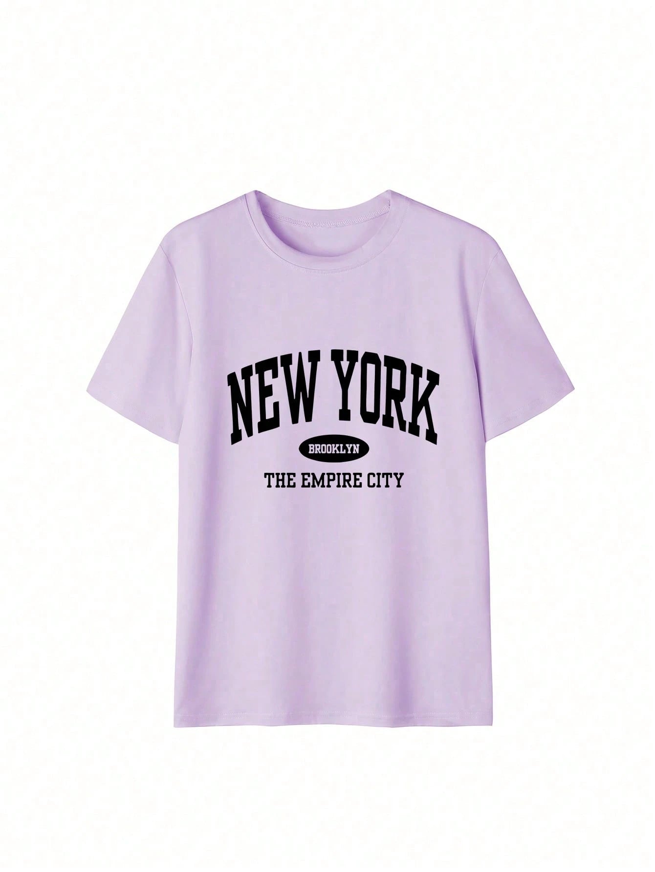 Women's Round Neck Short Sleeve T-Shirt, Summer New Letter Print, Casual Loose Versatile Top, Fashion Daily Wear
