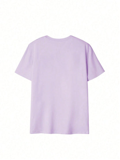 Women's Round Neck Short Sleeve T-Shirt, Summer New Letter Print, Casual Loose Versatile Top, Fashion Daily Wear