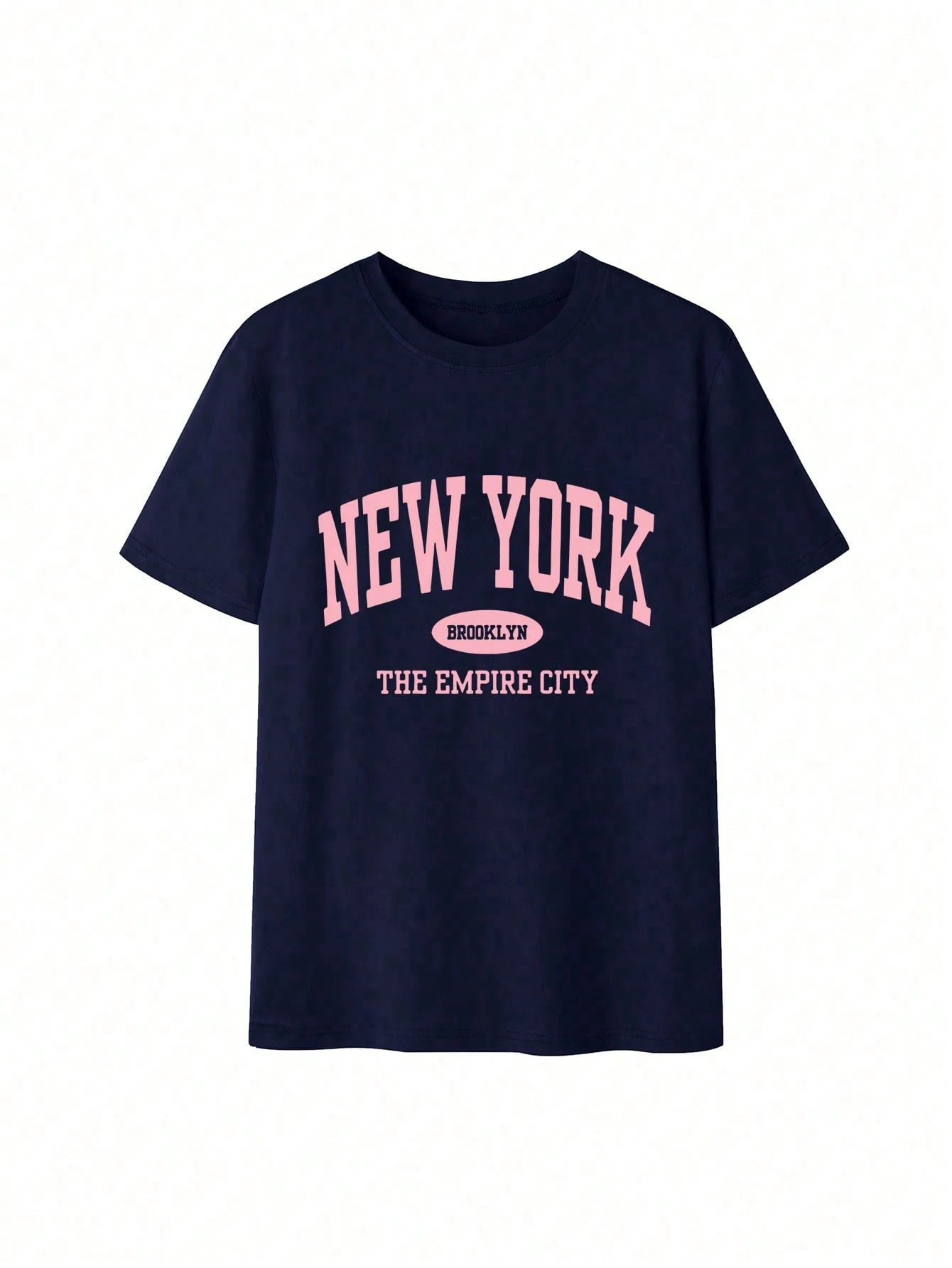 Women's Round Neck Short Sleeve T-Shirt, Summer New Letter Print, Casual Loose Versatile Top, Fashion Daily Wear