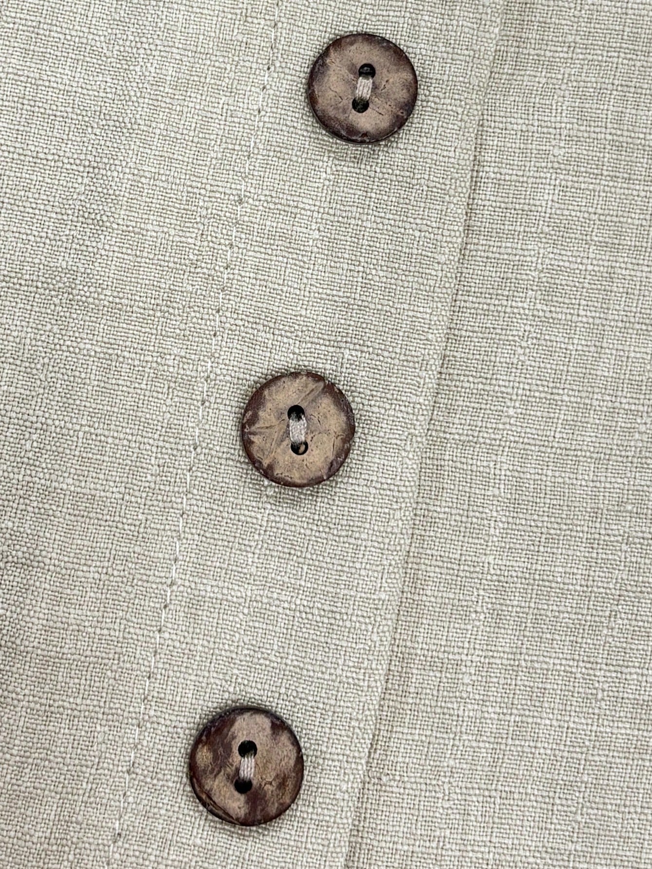 Women's Summer Beige Linen Sleeveless Blouse,Casual Chique Everyday V-Neck Button Down Waistcoat,Elegant Office Business Tops For Women New Arrivals