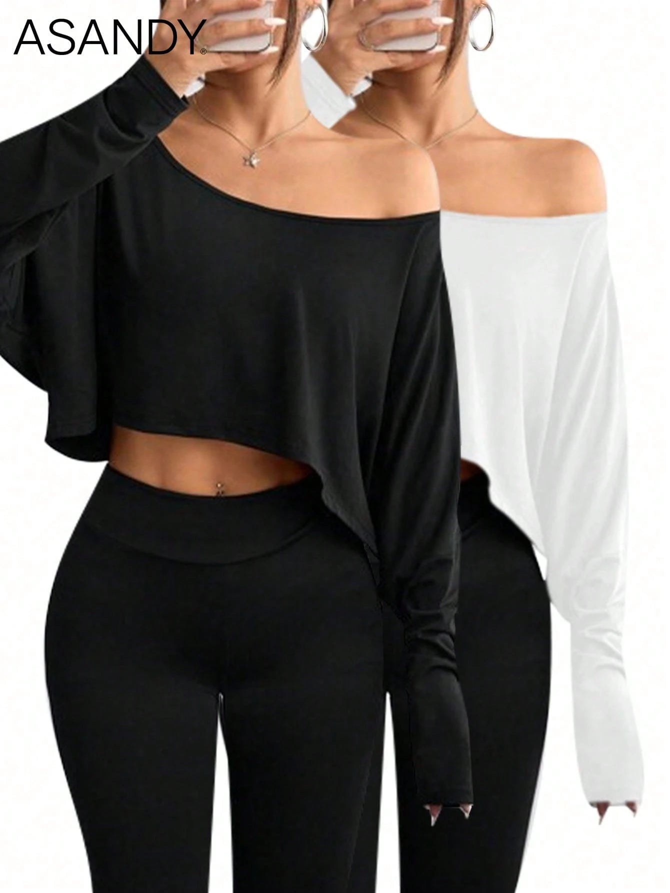 Women's Summer Independence Day Off-The-Shoulder Beach T-Shirt- Loose Casual Top, Everyday Home Suit