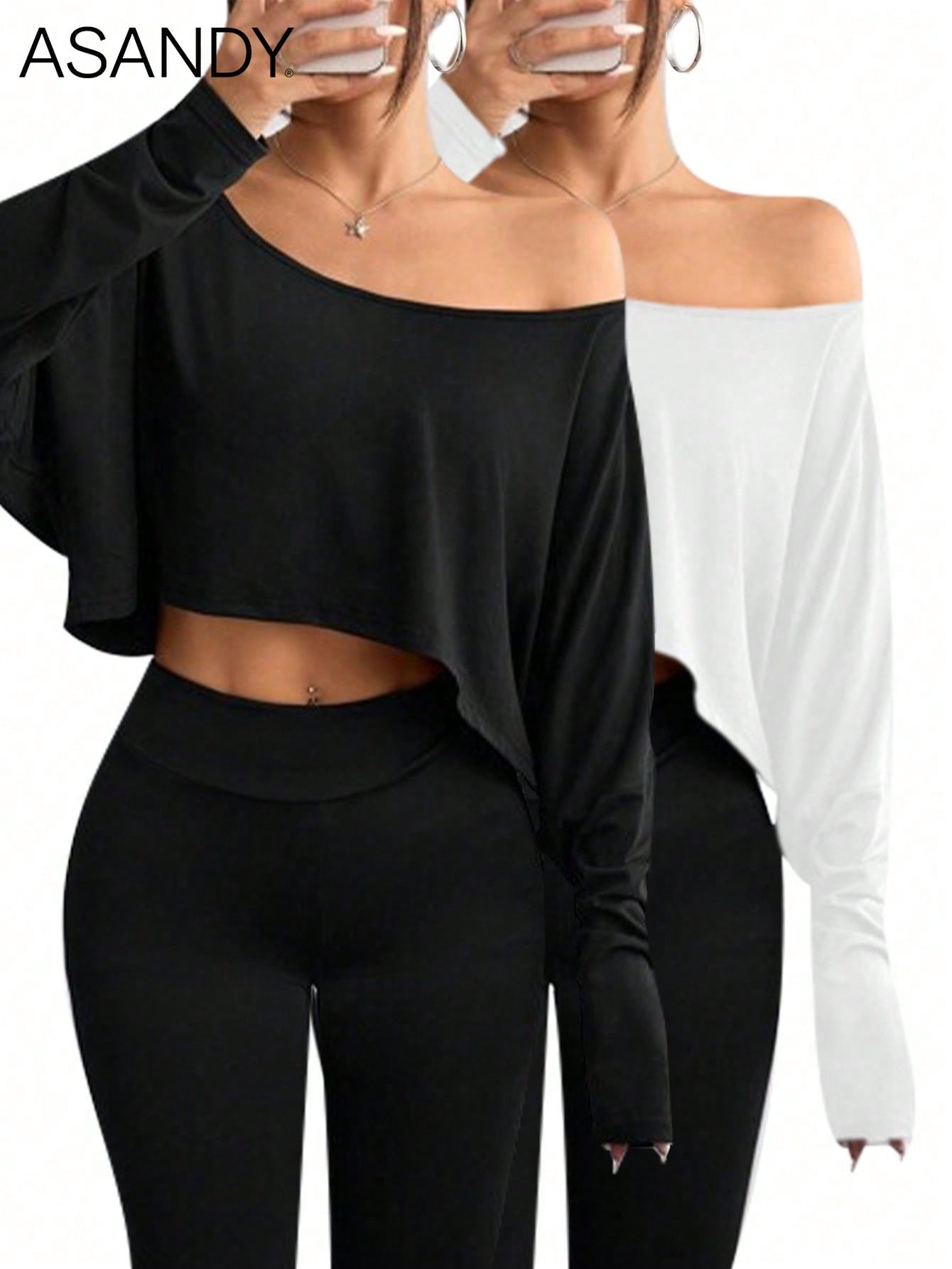 Women's Summer Independence Day Off-The-Shoulder Beach T-Shirt- Loose Casual Top, Everyday Home Suit