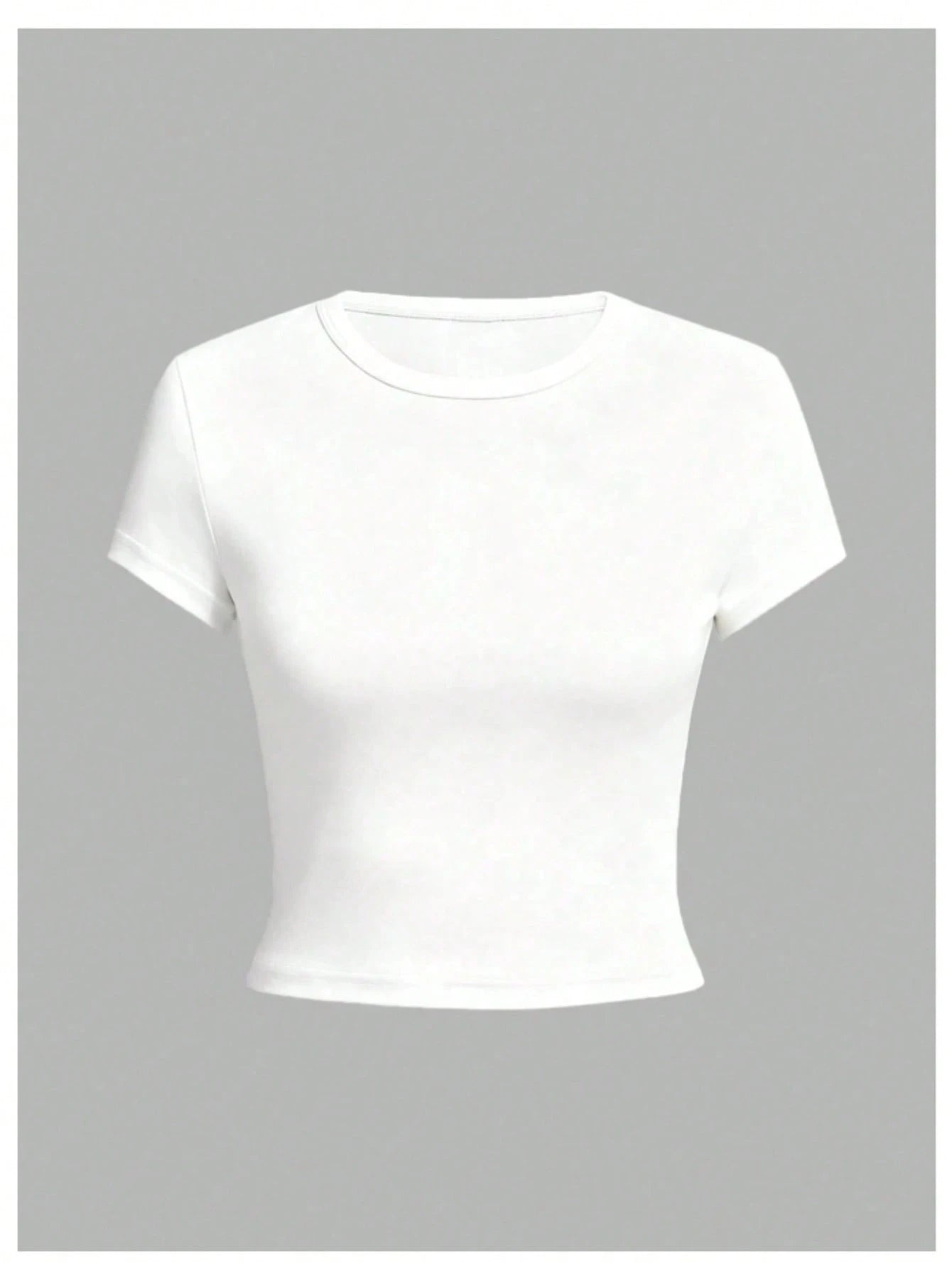Women's Summer New Casual Slim Fit Round Neck Short Sleeve T-Shirt, Fashionable And Versatile, Comfortable For Daily Casual Wear. White