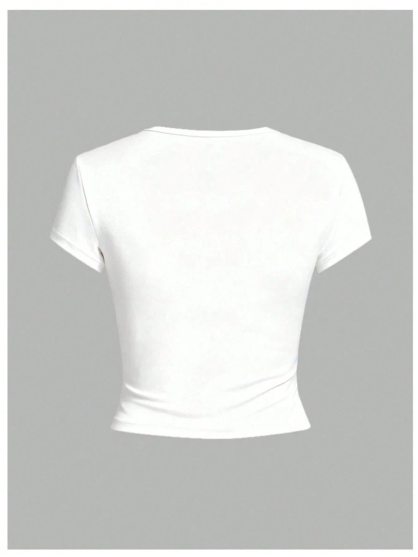 Women's Summer New Casual Slim Fit Round Neck Short Sleeve T-Shirt, Fashionable And Versatile, Comfortable For Daily Casual Wear. White