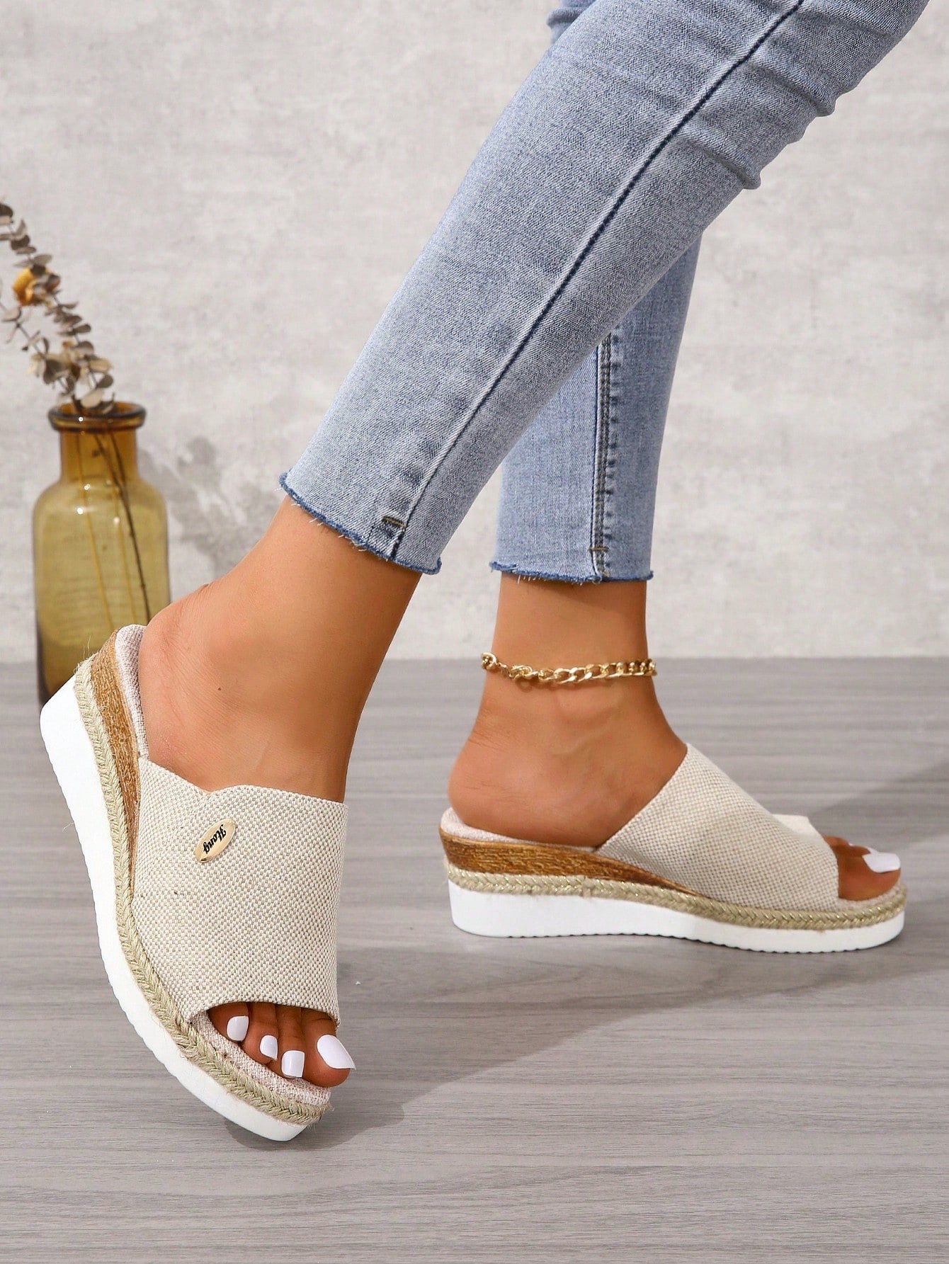 Women's Wedge Sandals, Open Toe Ankle Strap Wedge Heel Platform Sandals, Casual Flatform Sandals Valentines