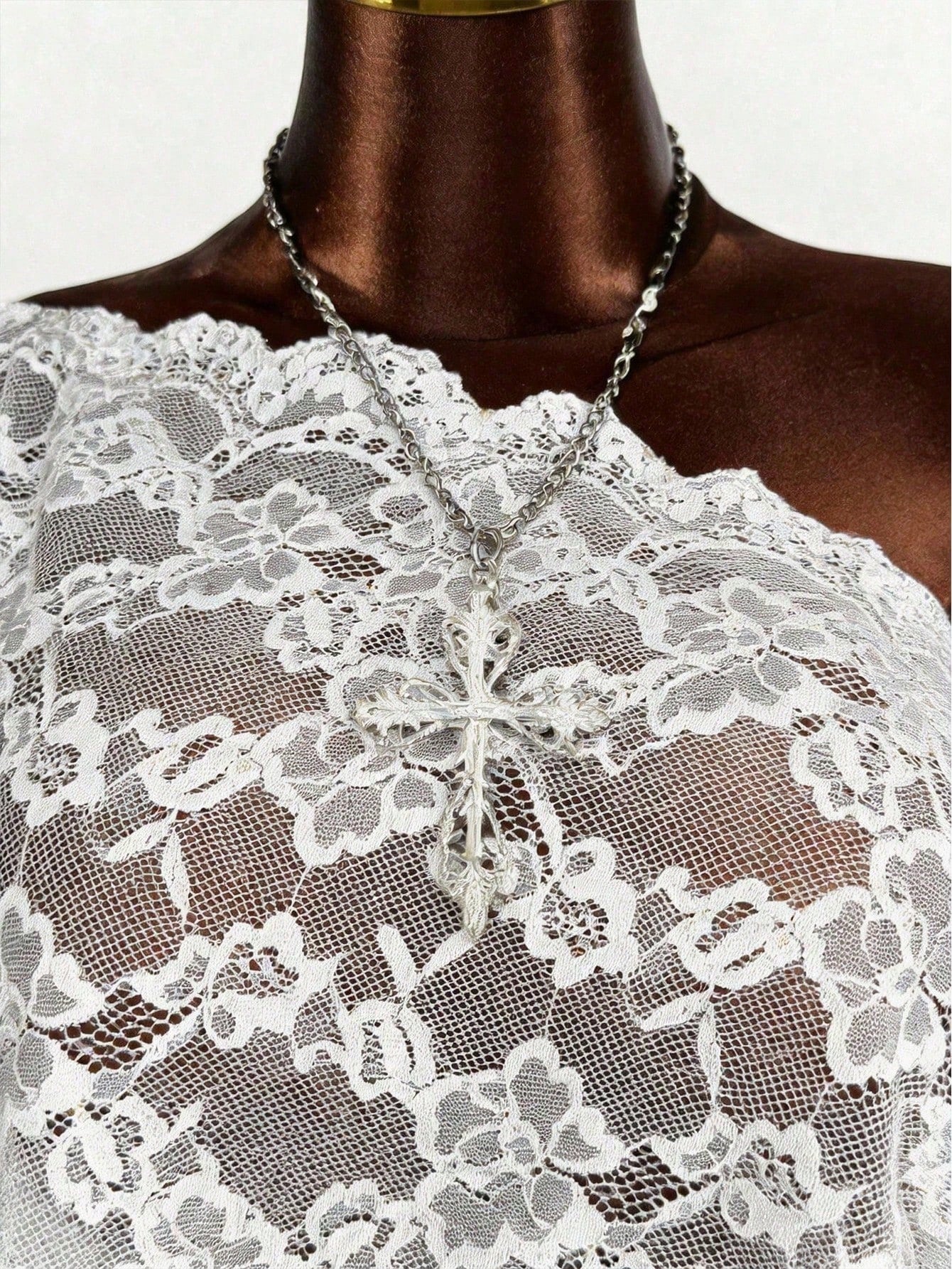 Women's Y2K Vintage Sexy Romantic Fashion Loose Translucent Lace Top, Women's Summer Shawl, Women's Cover-Up, Party, Graduation White