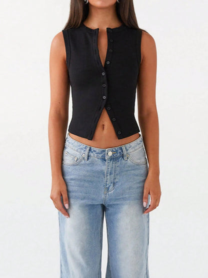 Women Y2K Ribbed Knit Crop Button Down Shirt, Solid Long Sleeve Front Button Cropped Top, Casual Summer Streetwear Grunge Club Aesthetic Blouse
