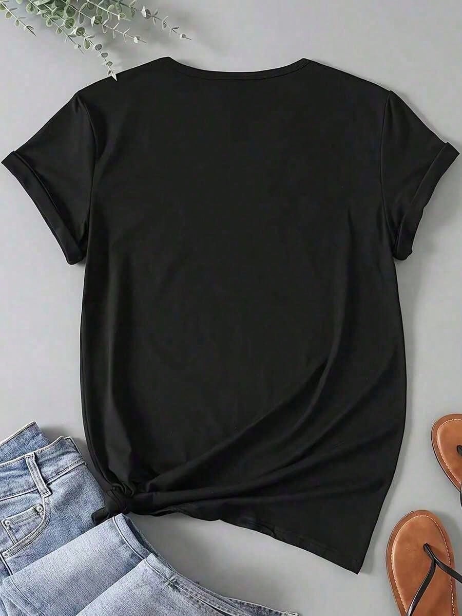 Womens% Cotton Casual Bless Subtle Christian Minimalist Religious Faith-Shirt