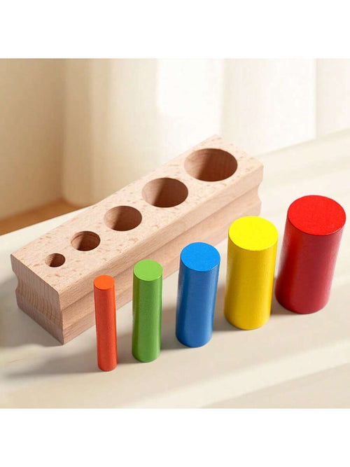 Wooden Multicolored Stick Beads, Training Color Identification, Hand-Eye Coordination, Learning Interest, Cultivating Counting Cognition, Educational Toy