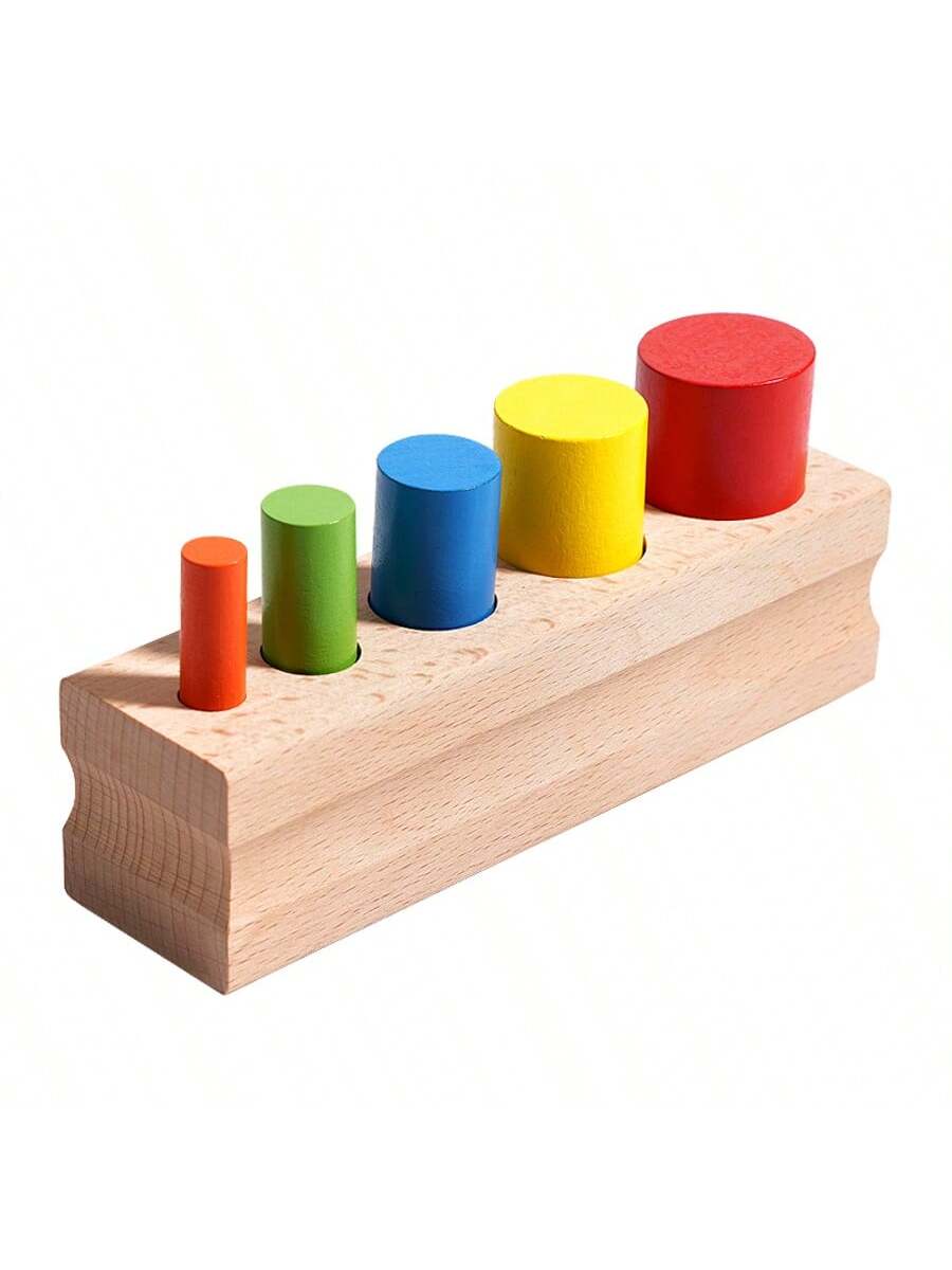 Wooden Multicolored Stick Beads, Training Color Identification, Hand-Eye Coordination, Learning Interest, Cultivating Counting Cognition, Educational Toy