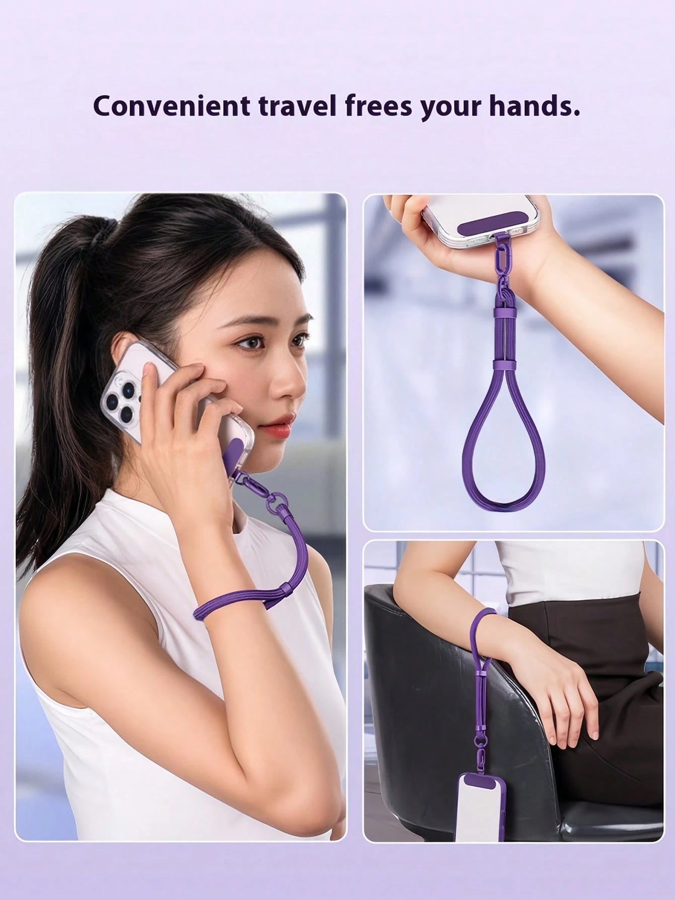 Wrist Strap Phone Lanyard Short Adjustable, 2026 New Smart Phone Wristband Charm Accessory, With Adjustable Buckle Anti-Loss Anti-Drop Anti-Theft, Durable Polyester Braided Rope Phone Chain, Premium P
