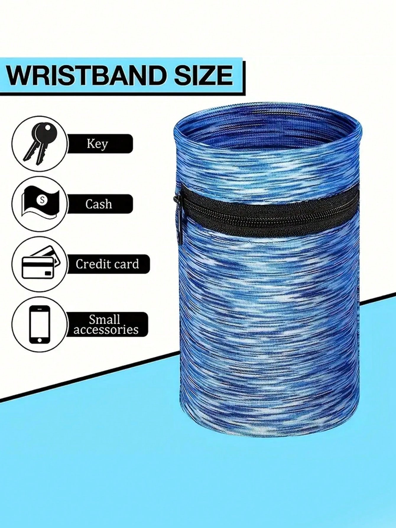 Wrist Wallet With Zipper, Breathable Arm Phone Pouch, Mini Coin Purse For Outdoor Sports And Travel Accessories, Multi-Functional Lightweight Wristband Wallet Bag With Zipper- Durable Nylon, Black