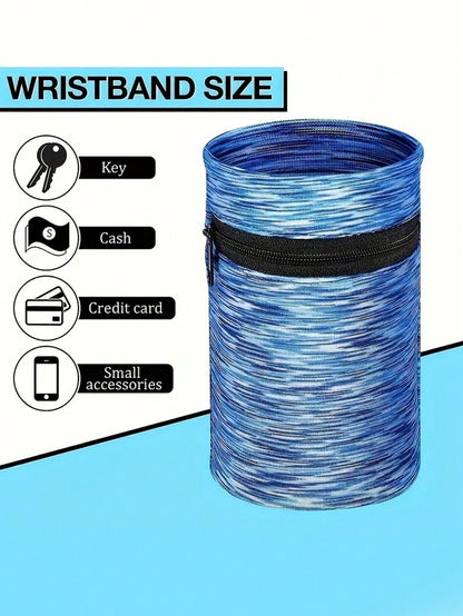 Wrist Wallet With Zipper, Breathable Arm Phone Pouch, Mini Coin Purse For Outdoor Sports And Travel Accessories, Multi-Functional Lightweight Wristband Wallet Bag With Zipper- Durable Nylon, Black