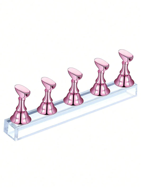 XIYANG TRADE Nail Stand For Press On Nails Display, Magnetic Fake Nails Holder For Painting Nails Practices, Beginner Acrylic Nail Art Kit Accessories
