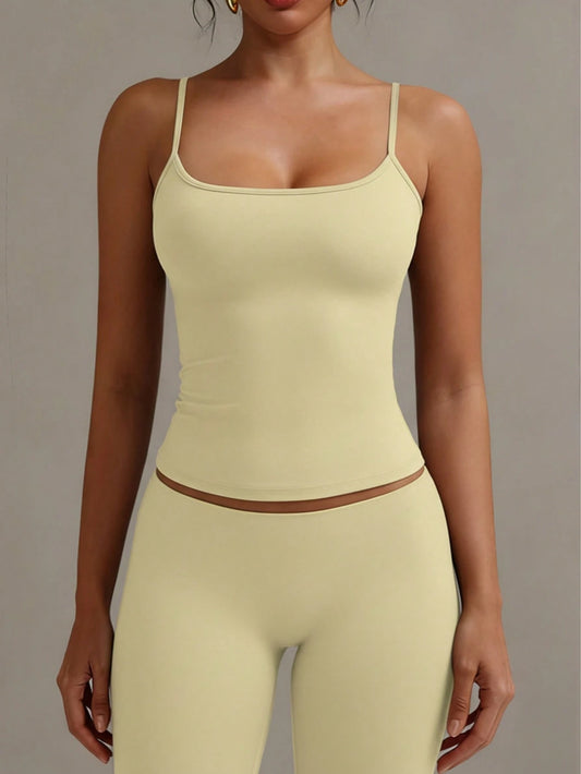 XLLAIS Sexy Backless Women Tank Top, Elastic Casual Spaghetti Strap Camisole Summer, Going Out