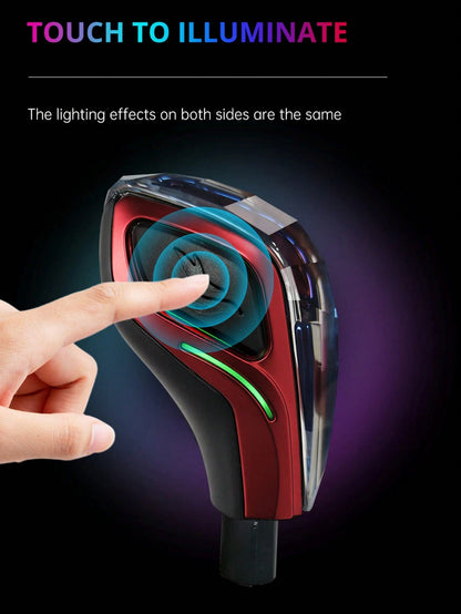 XUDA 2026 New Car Crystal Gear Shift Knob, Crystal Seven-Color LED Light Gear Shift Handle, Cool Color Scheme, Side Lighting, Plug And Play, Comfortable Grip, Wear-Resistant And Scratch-Resistant, Sui