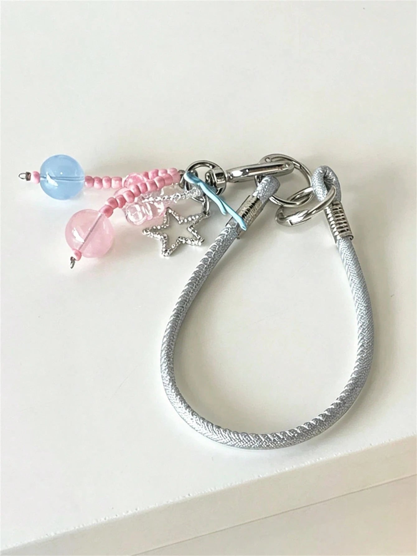 Y2K Creative Lovely Polka Dot Four-Leaf Clover Bow Pendant Mobile Phone Lanyard Summer Chain Hanging Rope Bag Anti-Loss Accessories