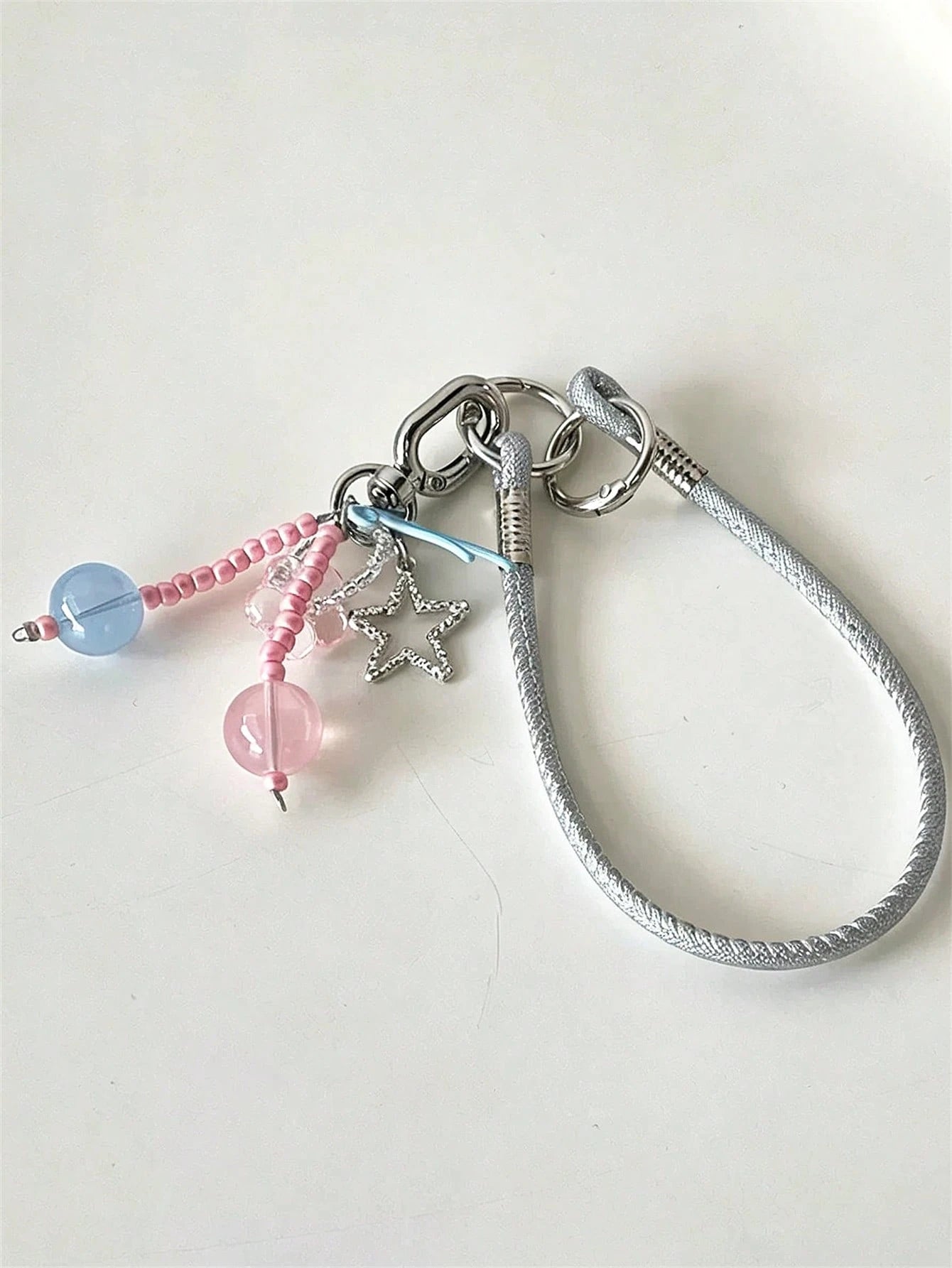 Y2K Creative Lovely Polka Dot Four-Leaf Clover Bow Pendant Mobile Phone Lanyard Summer Chain Hanging Rope Bag Anti-Loss Accessories