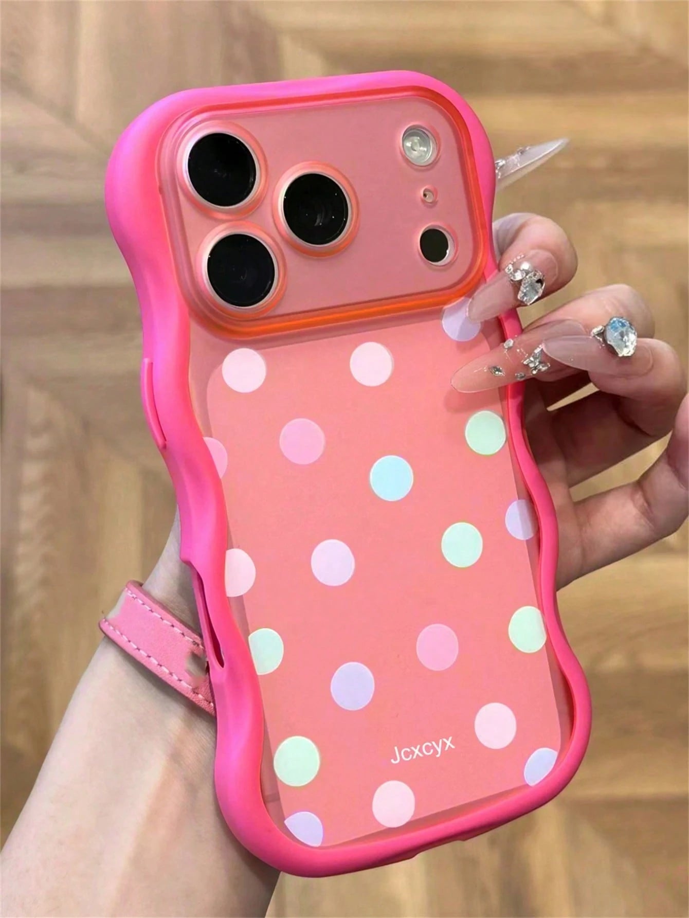 Y2K Cute Full Screen Colorful Polka Dot Semi-Transparent Matte Soft Phone Case, Compatible With IPhone 18 Pro Max 17 Pro Max 17 Pro 17 16 Pro Max 16 Pro 16 15 Pro Max 15 Pro 14 Pro Max 14 Pro 13, Fash