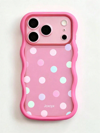 Y2K Cute Full Screen Colorful Polka Dot Semi-Transparent Matte Soft Phone Case, Compatible With IPhone 18 Pro Max 17 Pro Max 17 Pro 17 16 Pro Max 16 Pro 16 15 Pro Max 15 Pro 14 Pro Max 14 Pro 13, Fash