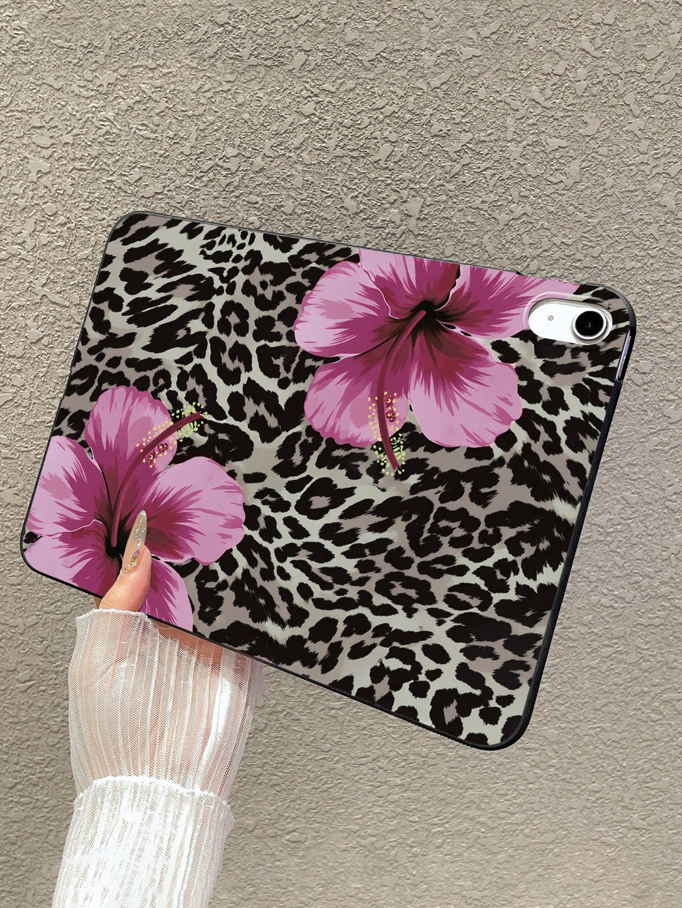 Y2K Leopard Print Hibiscus Flower Tablet Case- Compatible With IPad Case, Shockproof Cute Aesthetic Cover, IPad Accessories Quick Ship Gifts, Compatible With Kindle Case, Compatible With IPad Cases 1