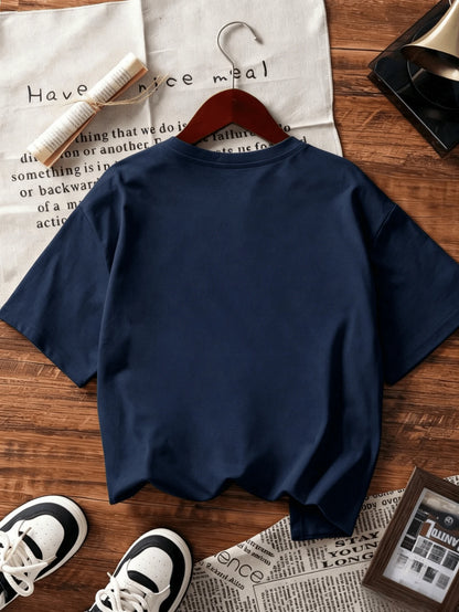 Y2K Women's Cute Graphic T-Shirt, Indie Style Colorful Crayon & Rainbow Print Short Sleeve Top, Sweet Casual Preppy Style Blouse Summer, Aesthetic