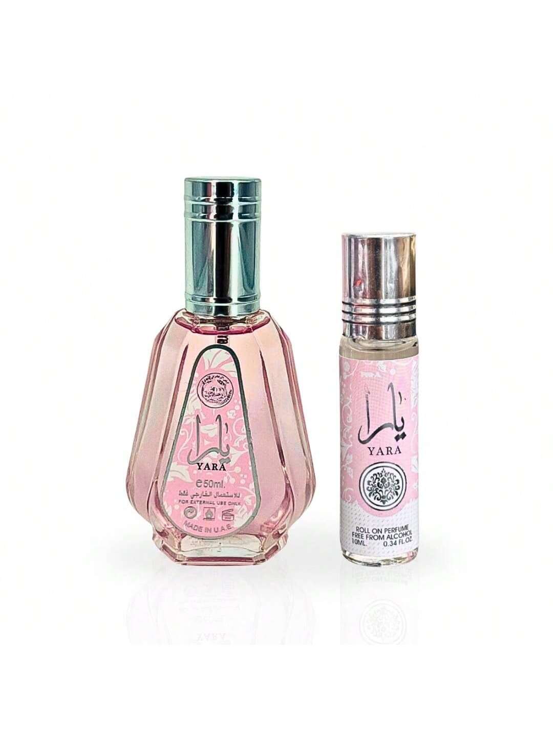 Yara Mini Bundle For Women (50 Ml EDP Spray+10 Ml Roll On Perfume Oil), Fragrance, Perfume, Unisex, Long Lasting, Parfum, Scent, Notes, Signature, Luxury, Gift, Collection, Classic, Set, Original