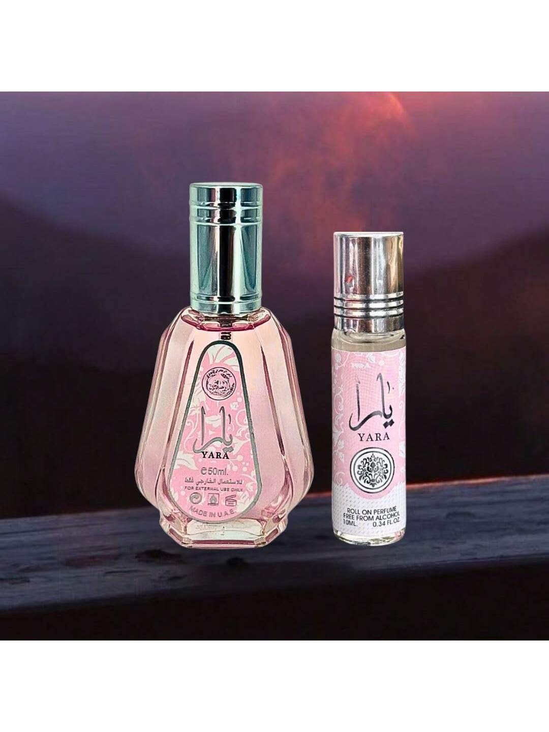 Yara Mini Bundle For Women (50 Ml EDP Spray+10 Ml Roll On Perfume Oil), Fragrance, Perfume, Unisex, Long Lasting, Parfum, Scent, Notes, Signature, Luxury, Gift, Collection, Classic, Set, Original
