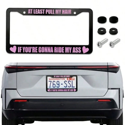 YDriver Pick Music License Plate Frame License Plate Cover Funny Aluminium Alloy Car Tag Holder Cover With 2 Holes Car Decoration Accories Auto Tag Protector For Most Vehicles 011