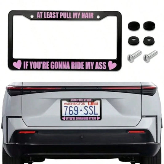 YDriver Pick Music License Plate Frame License Plate Cover Funny Aluminium Alloy Car Tag Holder Cover With 2 Holes Car Decoration Accories Auto Tag Protector For Most Vehicles 011