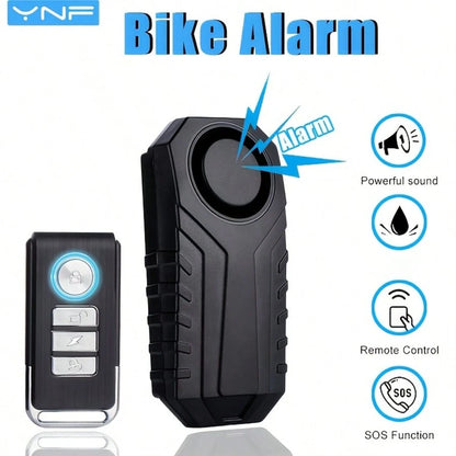 [YNF Bicycle Anti-Theft]113dB Bike Anti-Theft Alarm With Remote| 6-Month Battery Life & Loud Security Alert- Ultimate Cycling Protection Device"Powersports Alarms &Anti-Theft