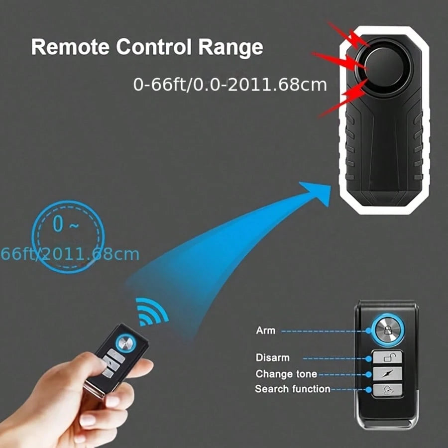 [YNF Bicycle Anti-Theft]113dB Bike Anti-Theft Alarm With Remote| 6-Month Battery Life & Loud Security Alert- Ultimate Cycling Protection Device"Powersports Alarms &Anti-Theft