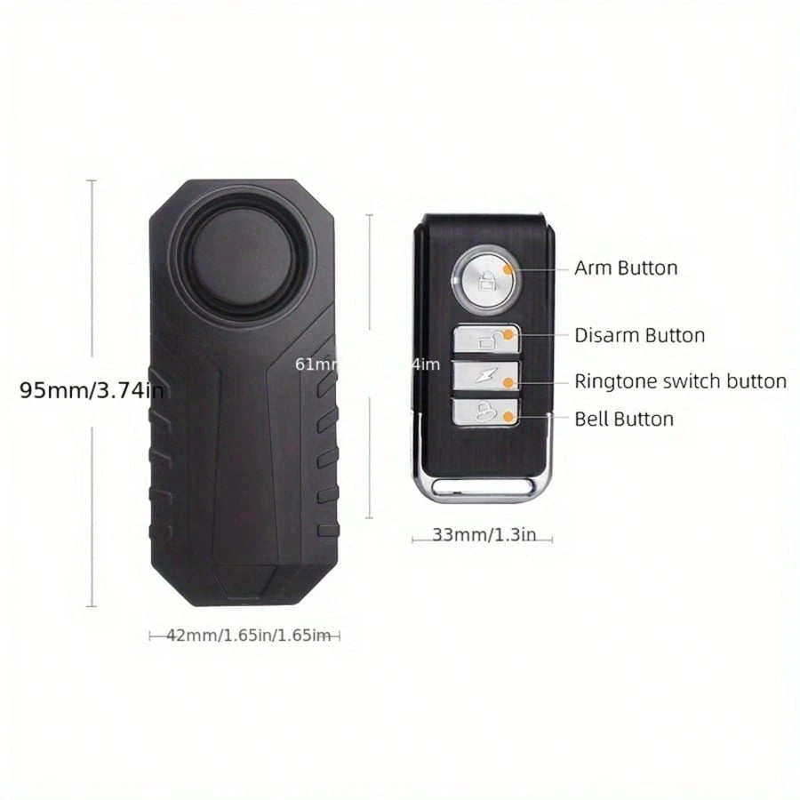 [YNF Bicycle Anti-Theft]113dB Bike Anti-Theft Alarm With Remote| 6-Month Battery Life & Loud Security Alert- Ultimate Cycling Protection Device"Powersports Alarms &Anti-Theft