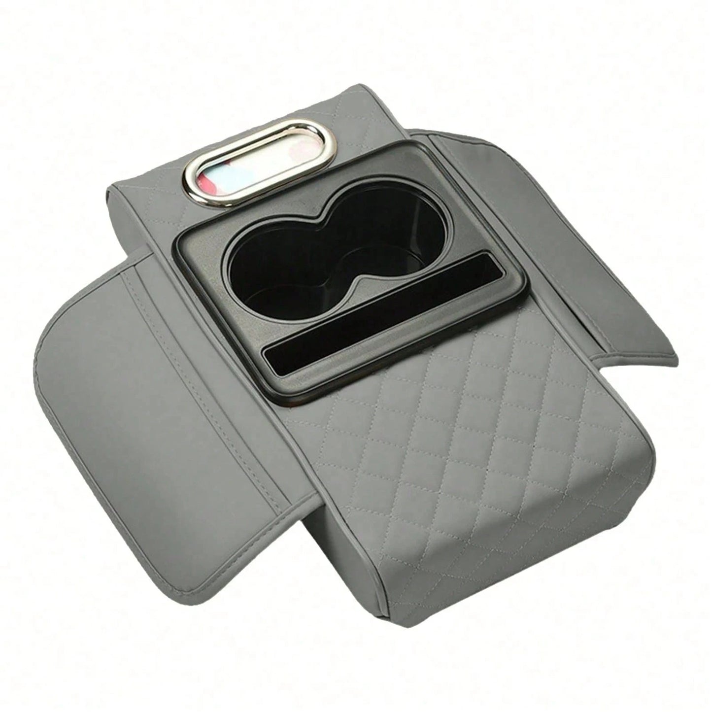 ZBEZBE Universal Car Armrest Pad Convenient With Pocket And Tissue Box Bottle Holder Suitable For Most Vehicles