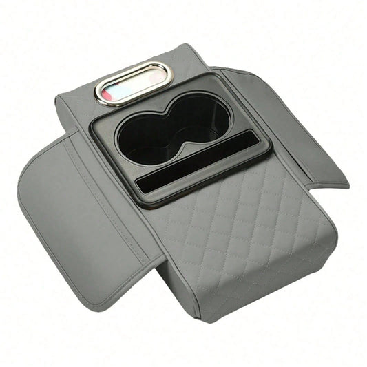 ZBEZBE Universal Car Armrest Pad Convenient With Pocket And Tissue Box Bottle Holder Suitable For Most Vehicles