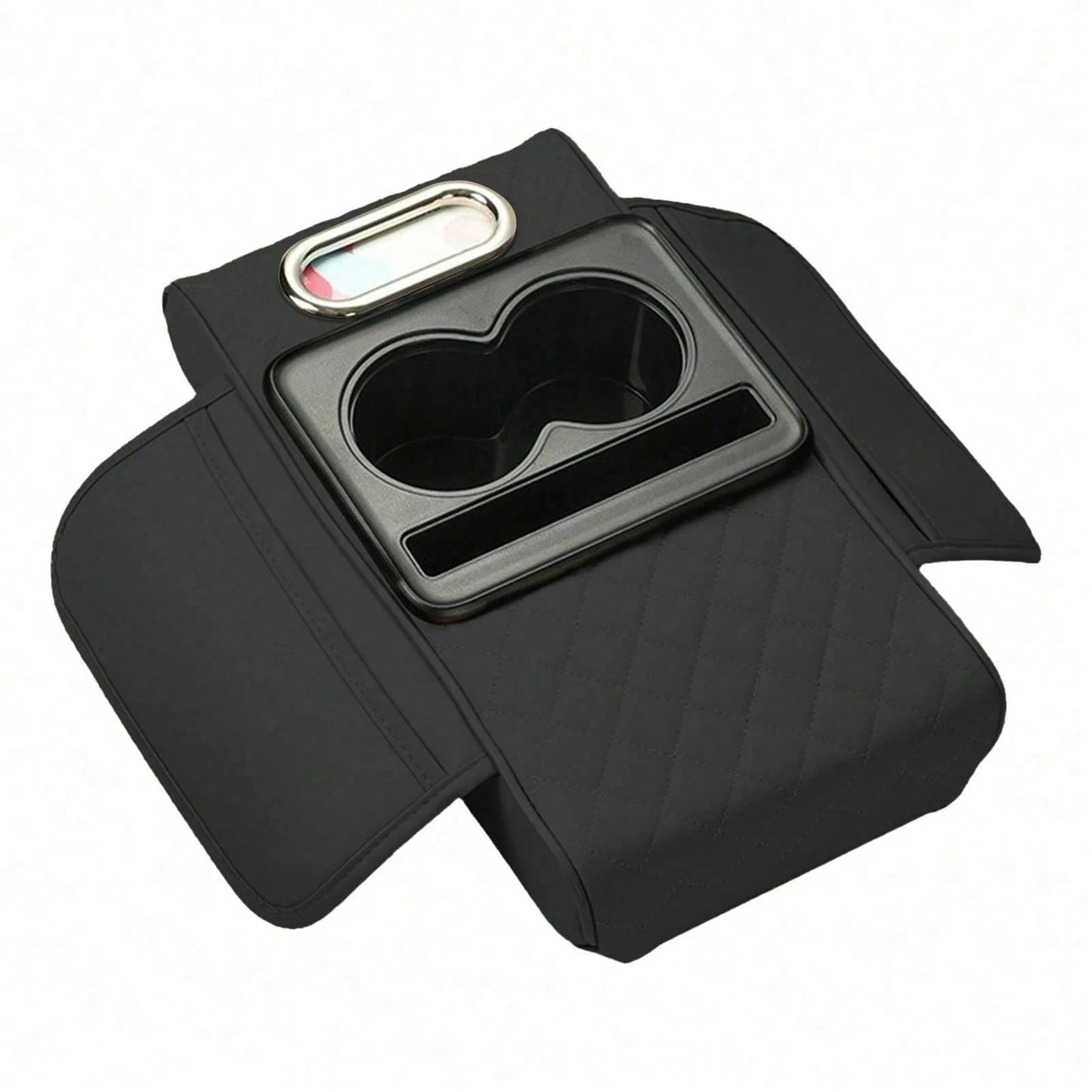 ZBEZBE Universal Car Armrest Pad Convenient With Pocket And Tissue Box Bottle Holder Suitable For Most Vehicles