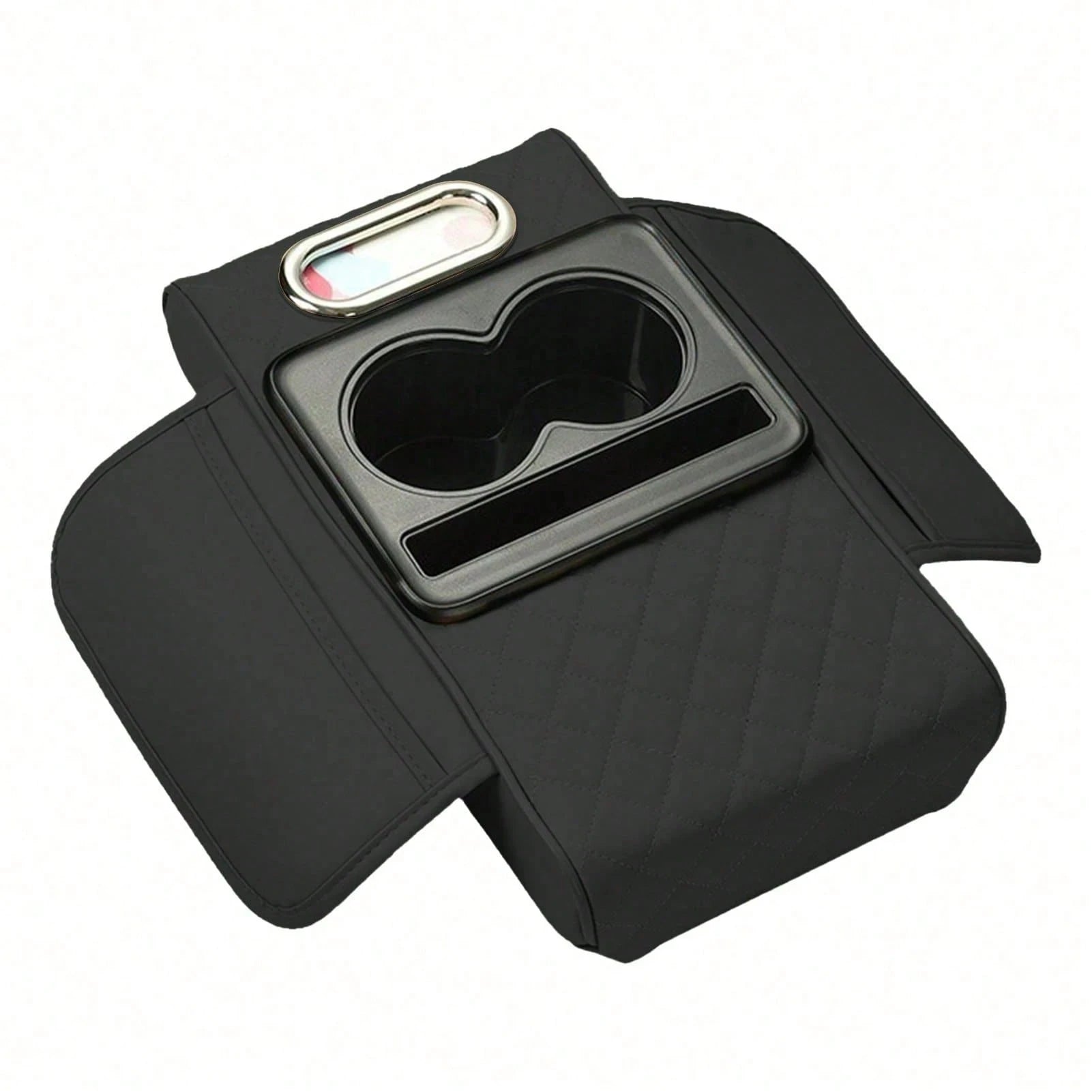 ZBEZBE Universal Car Armrest Pad Convenient With Pocket And Tissue Box Bottle Holder Suitable For Most Vehicles