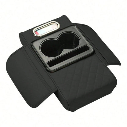 ZBEZBE Universal Car Armrest Pad Convenient With Pocket And Tissue Box Bottle Holder Suitable For Most Vehicles