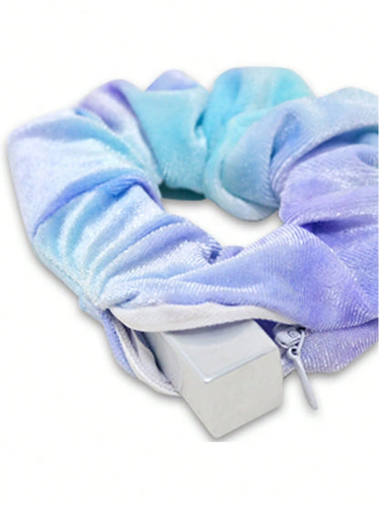 Zipper Hair Scrunchie, Multi-Functional Hair Tie Storage Bag, Velvet Hair Scrunchie With Hidden Pocket, Pocket Hair Scrunchie, Hair Tie Storage Bag