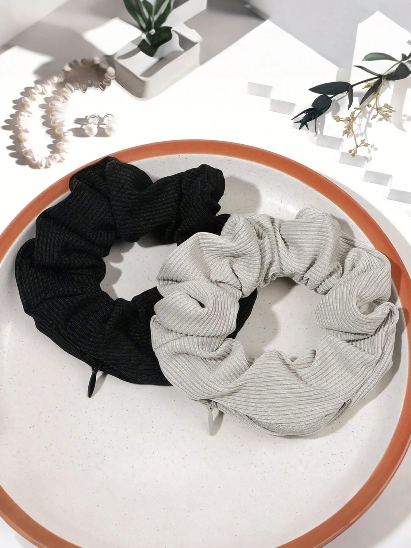 Zipper Hair Scrunchie, Multi-Functional Hair Tie Storage Bag, Velvet Hair Scrunchie With Hidden Pocket, Pocket Hair Scrunchie, Hair Tie Storage Bag